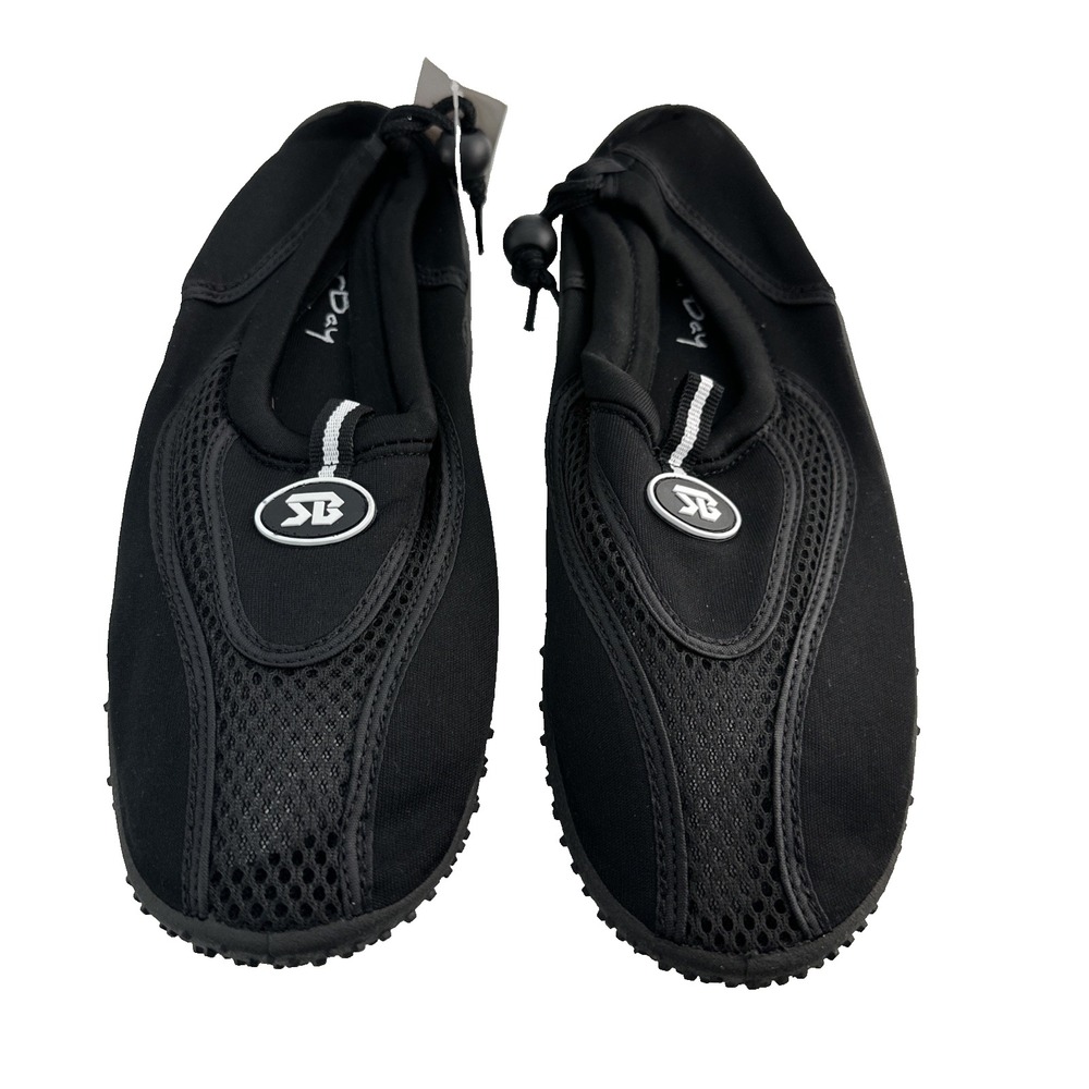 Star Bay Water Slip On Water Shoes Beach Pool Shoes Black Adult Size 8